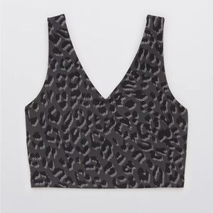 Aerie leopard longline sports bra size medium